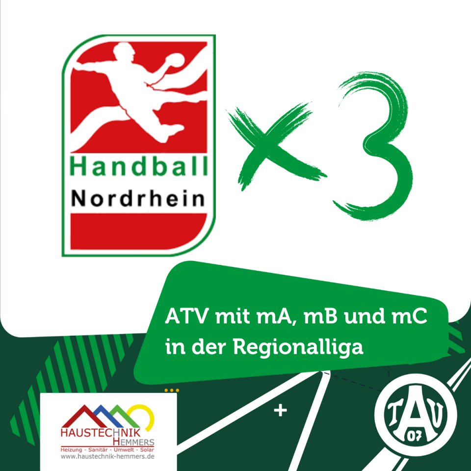 TV Aldekerk mit mA, mB und mC  in der Regionalliga